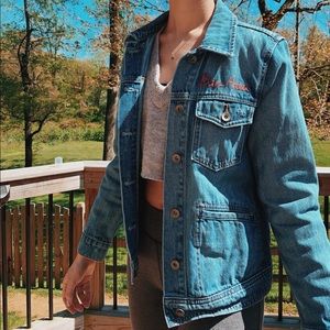 Embroidered Patch Denim Jacket
